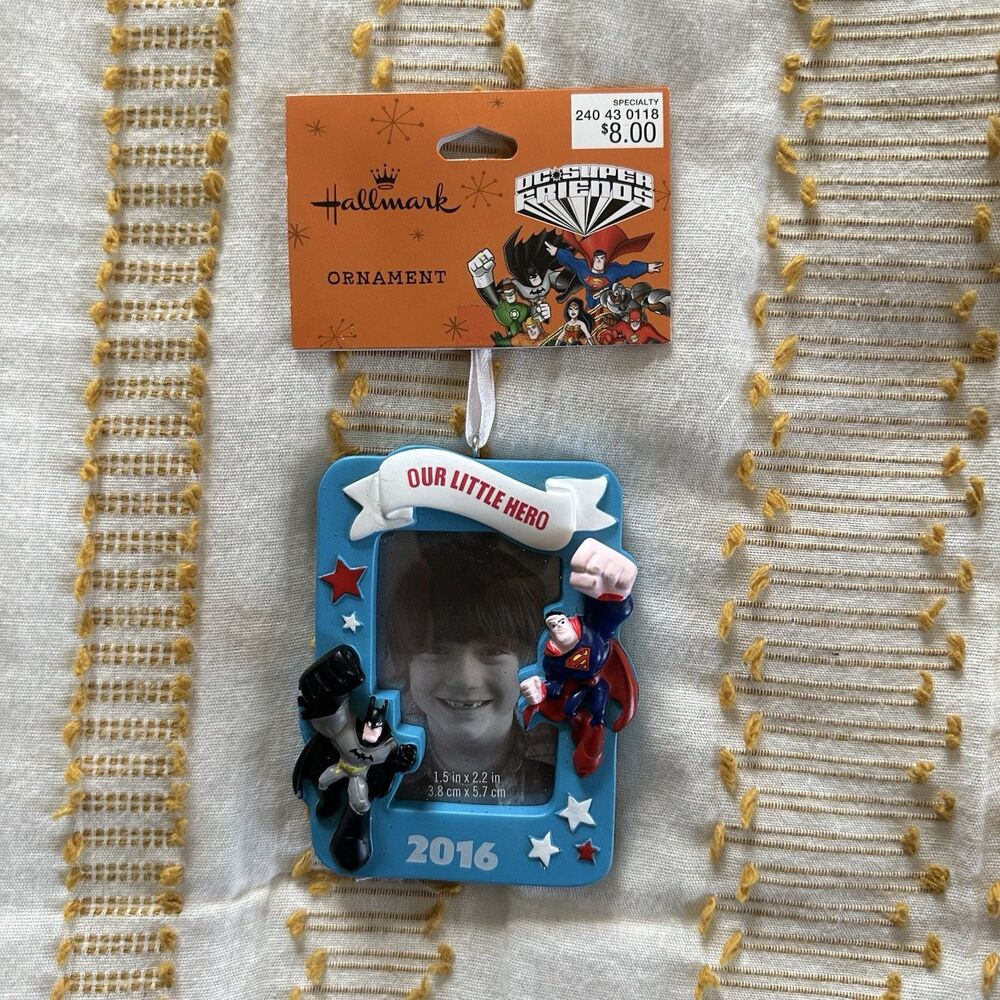 Hallmark DC Comics Super Friends 2016 Our Little Hero Batman Superman Ornament